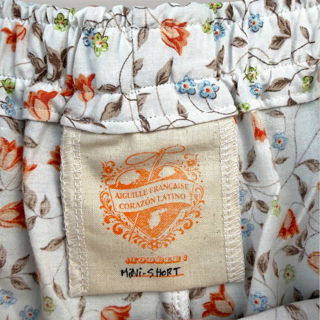 Mini-short Liberty Fleurs Orange – Collection Fleurs – Quintín