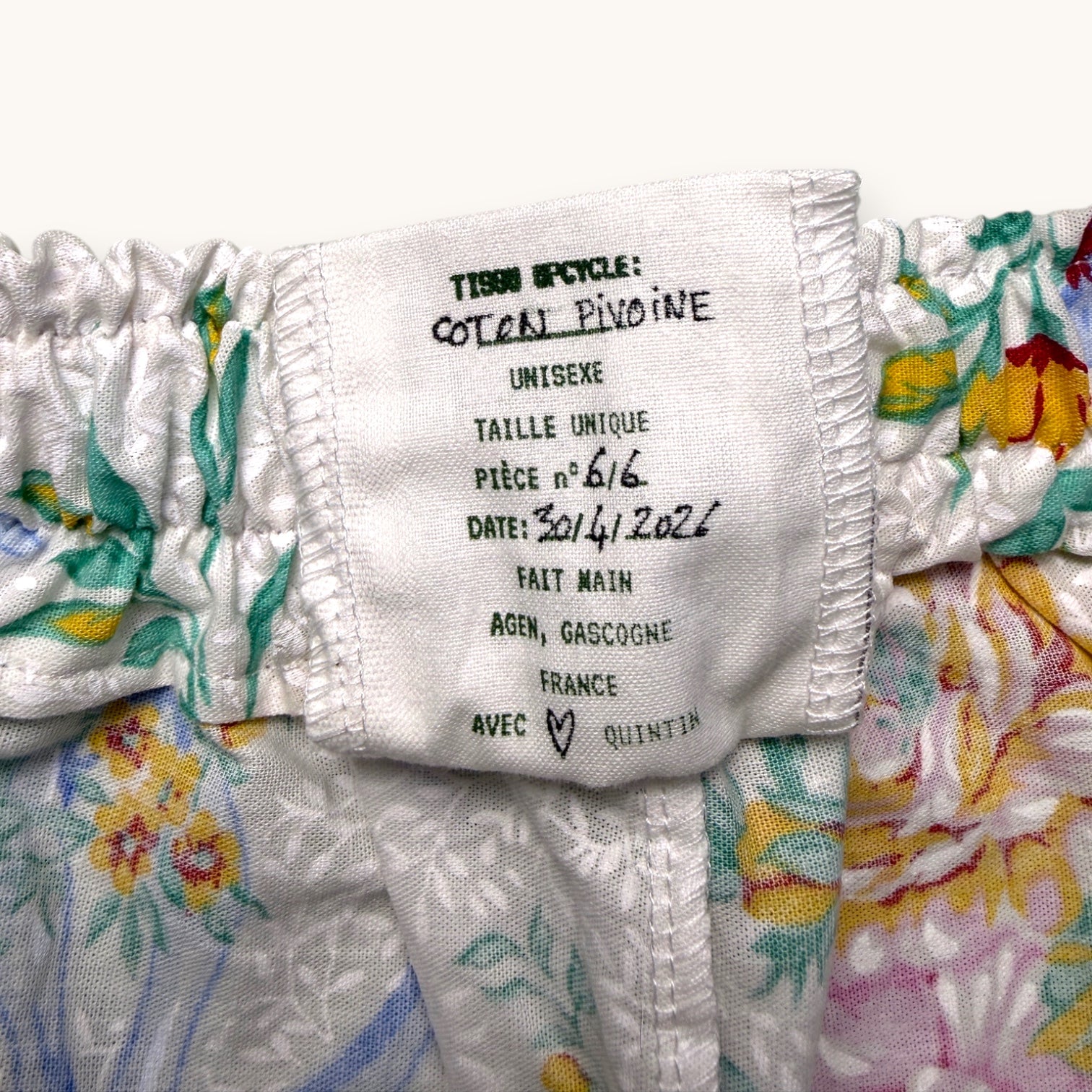 Pantalon Évasé Pivoines n°2 – Collection Fleurs – Quintín