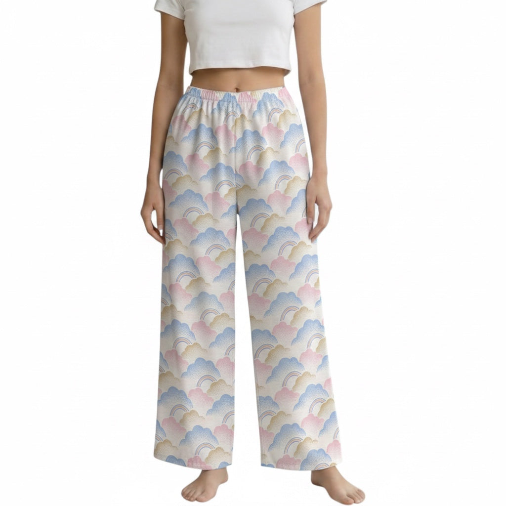 Pantalon Évasé Arco Iris Pastel – Collection Paysage & Rose Bonbon – Quintín
