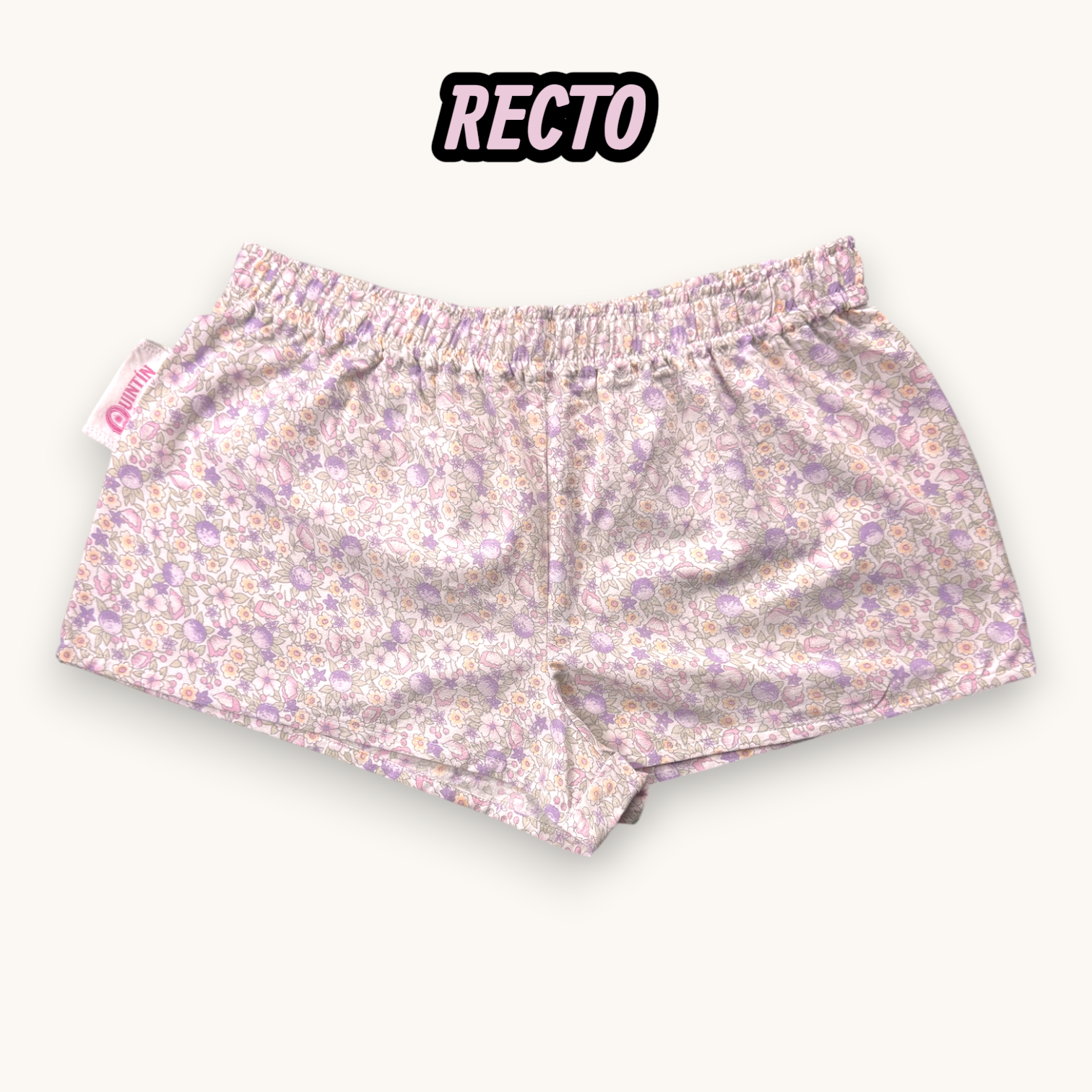 Mini-short Liberty Lilas – Collection Fleurs & Rose Bonbon – Quintín
