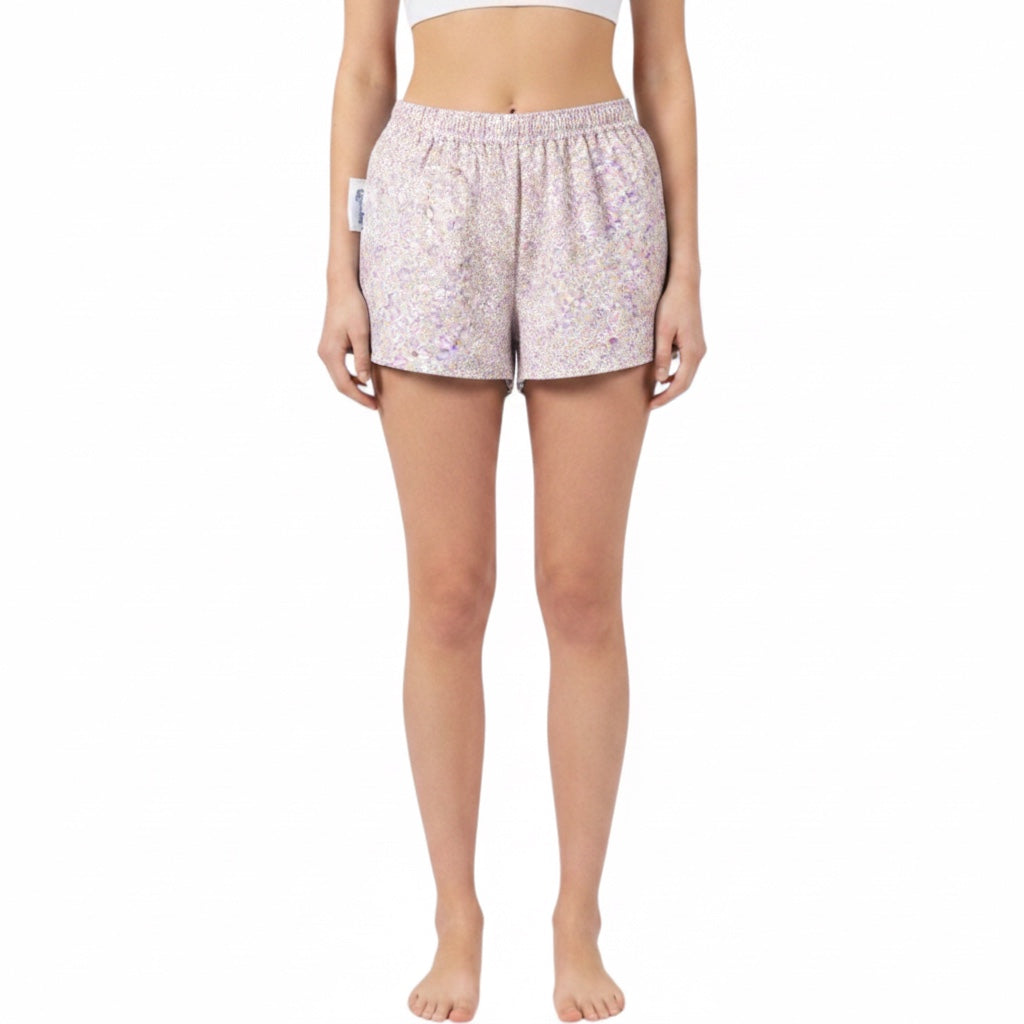Mini-short Liberty Lilas – Collection Fleurs & Rose Bonbon – Quintín
