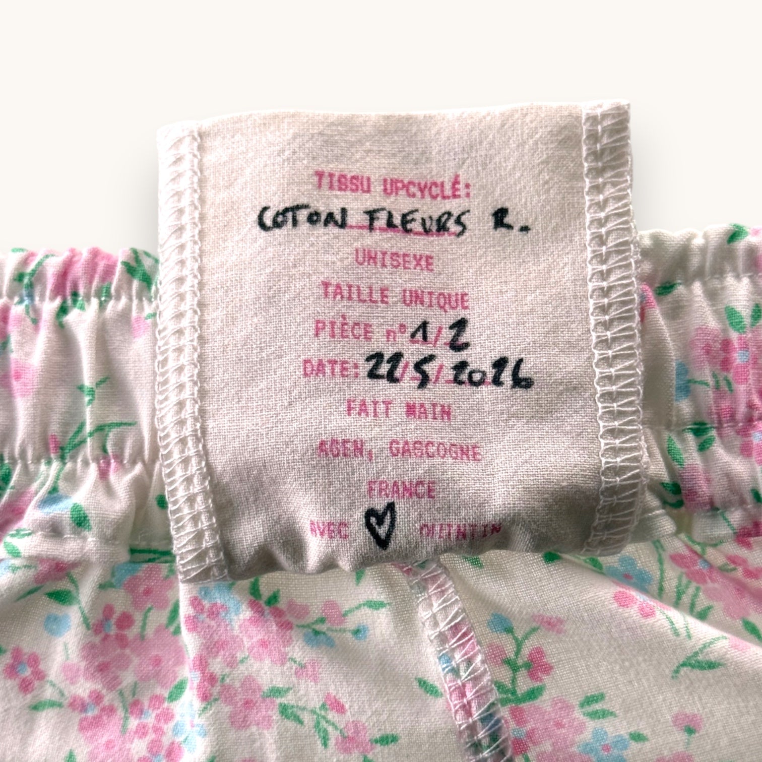 Mini-short Liberty Fleurs Roses – Collection Fleurs & Rose Bonbon – Quintín