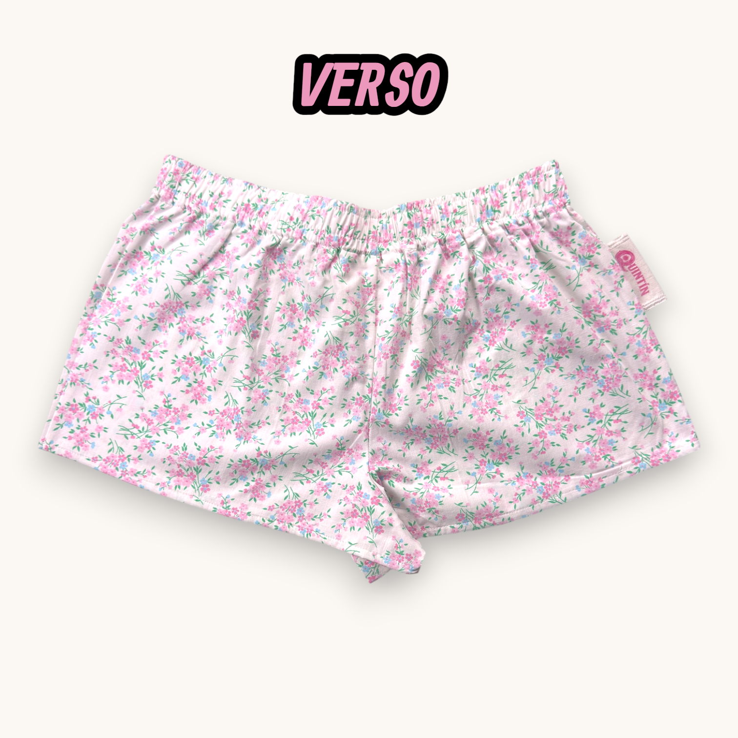 Mini-short Liberty Fleurs Roses – Collection Fleurs & Rose Bonbon – Quintín