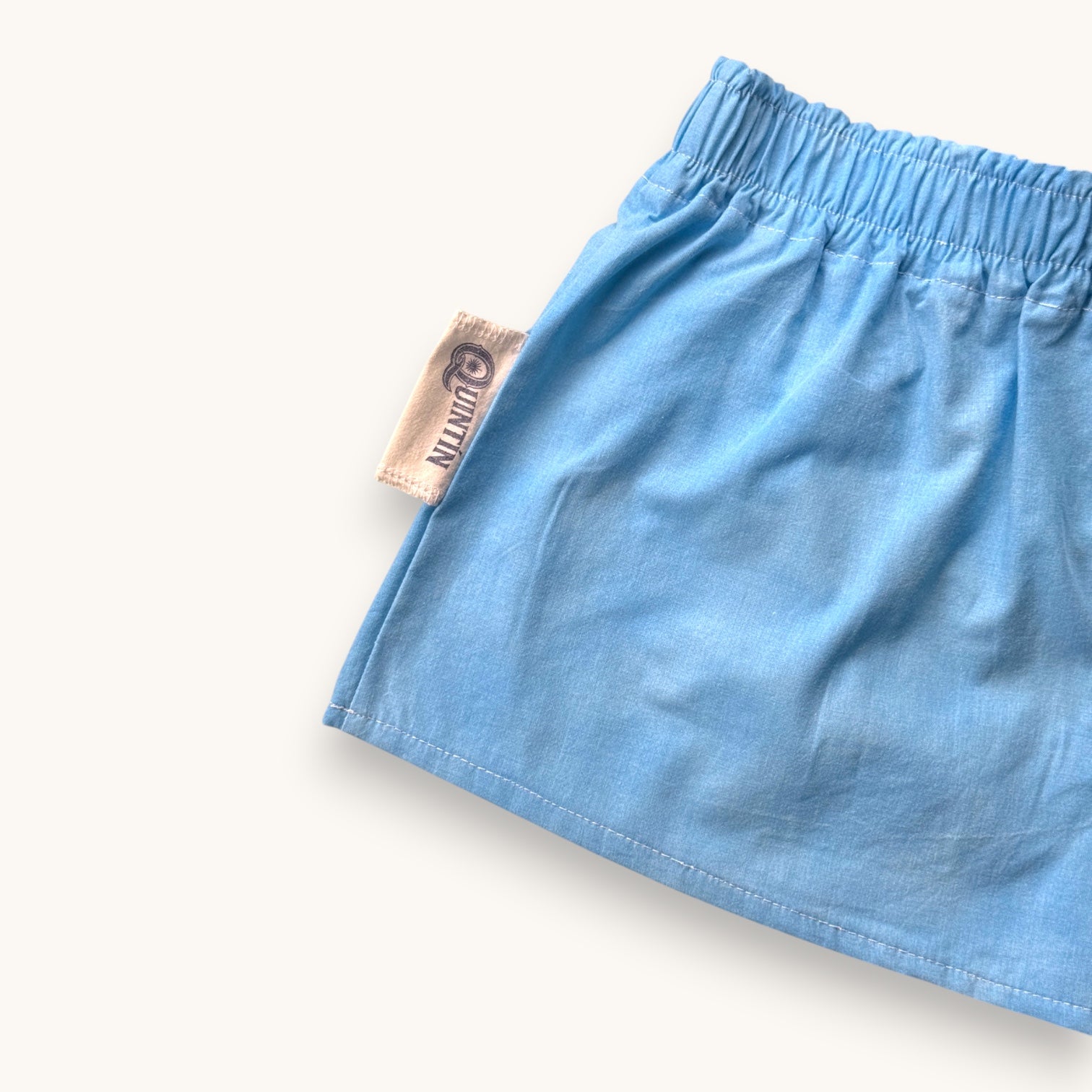 Mini-short Bleu Piscine – Collection Couleurs Unies – Quintín