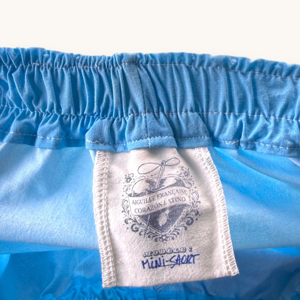 Mini-short Bleu Piscine – Collection Couleurs Unies – Quintín