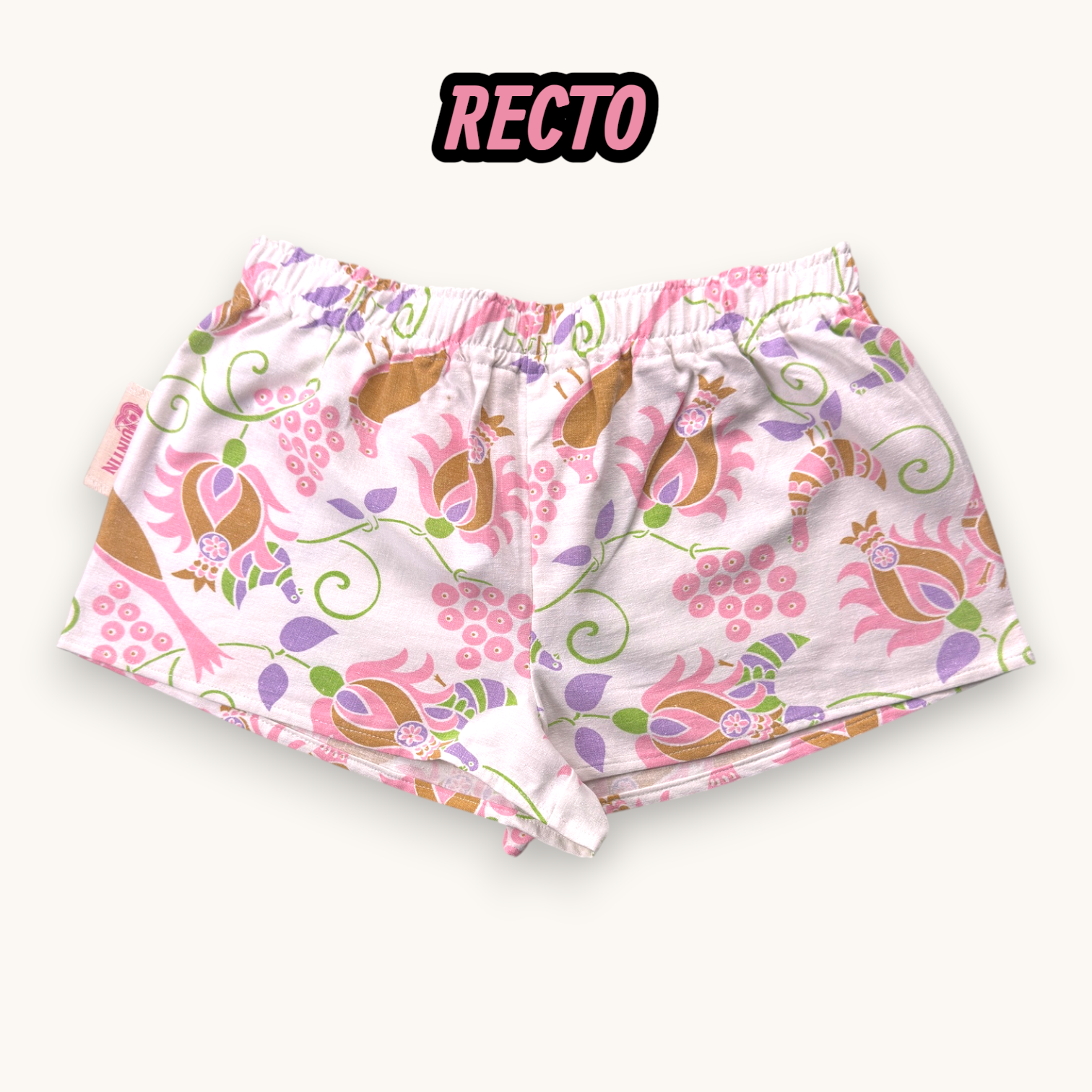 Mini-short Héritage Viviane – Collection Fleurs & Rose Bonbon – Quintín