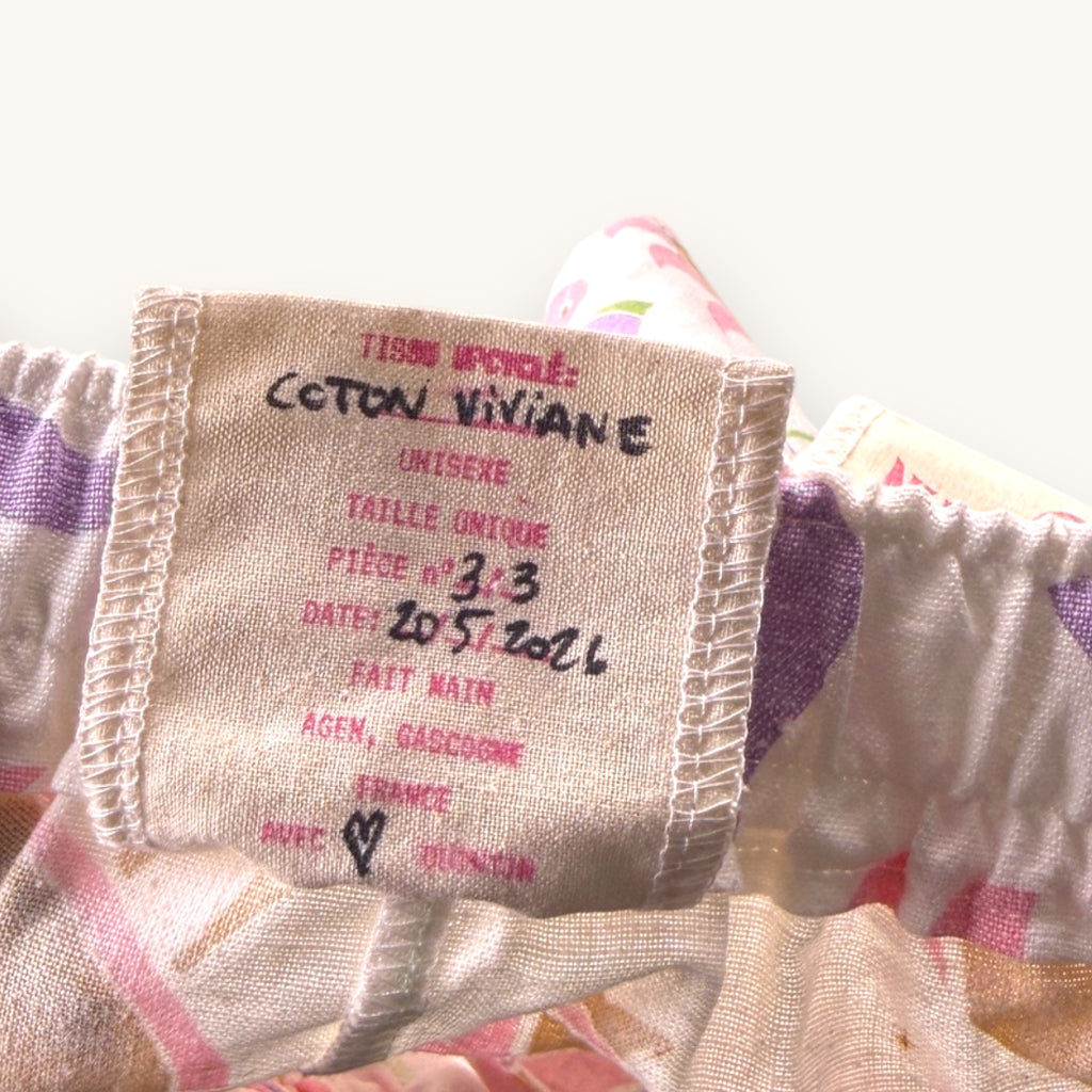 Mini-short Héritage Viviane – Collection Fleurs & Rose Bonbon – Quintín