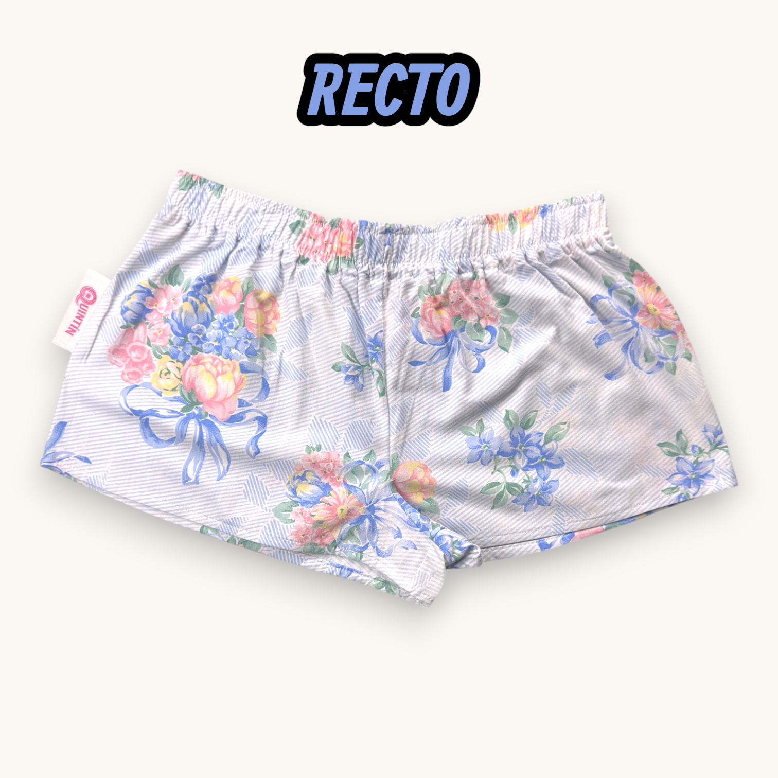Mini-short Fleurs Pastel Bleues & Roses – Collection Fleurs – Quintín
