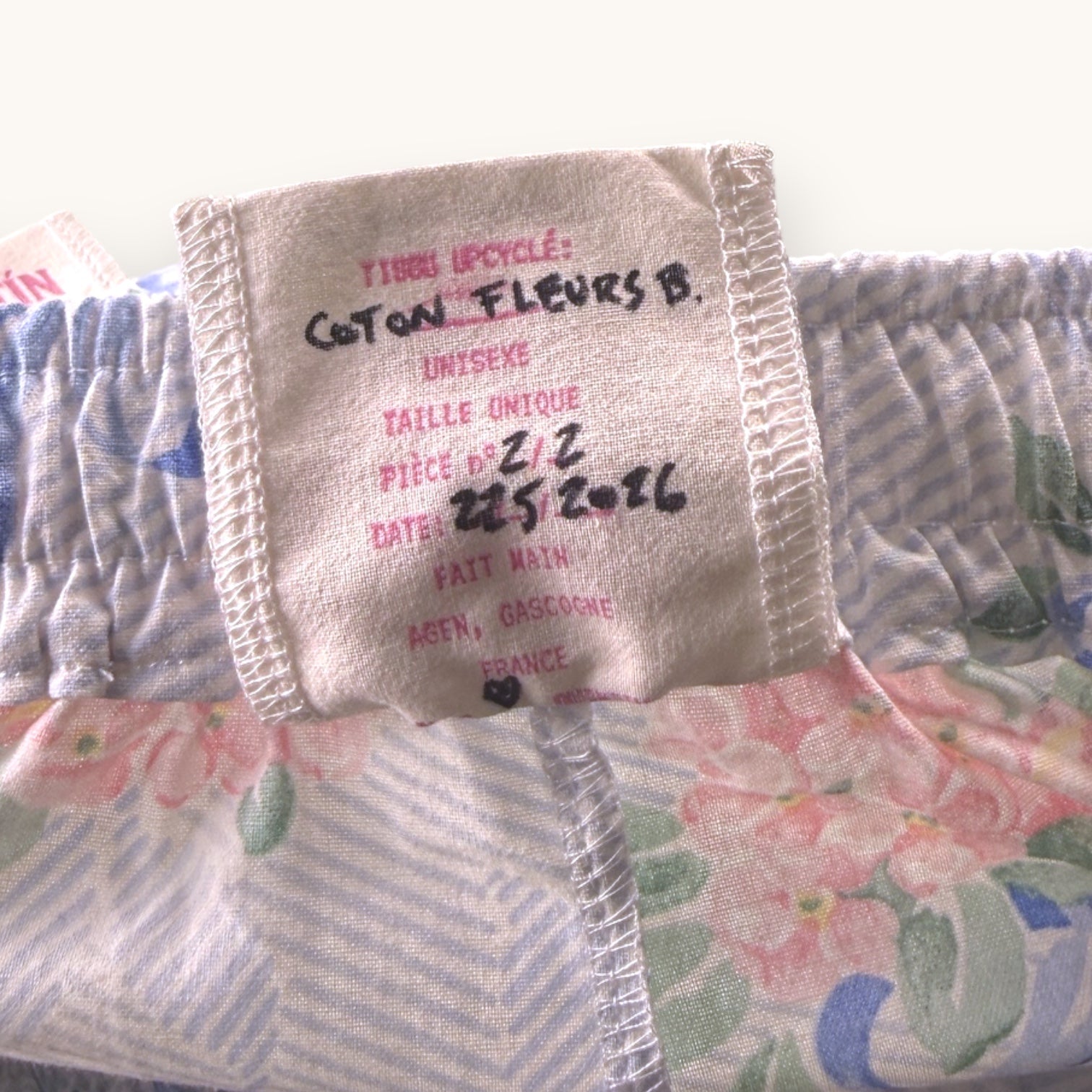 Mini-short Fleurs Pastel Bleues & Roses – Collection Fleurs – Quintín