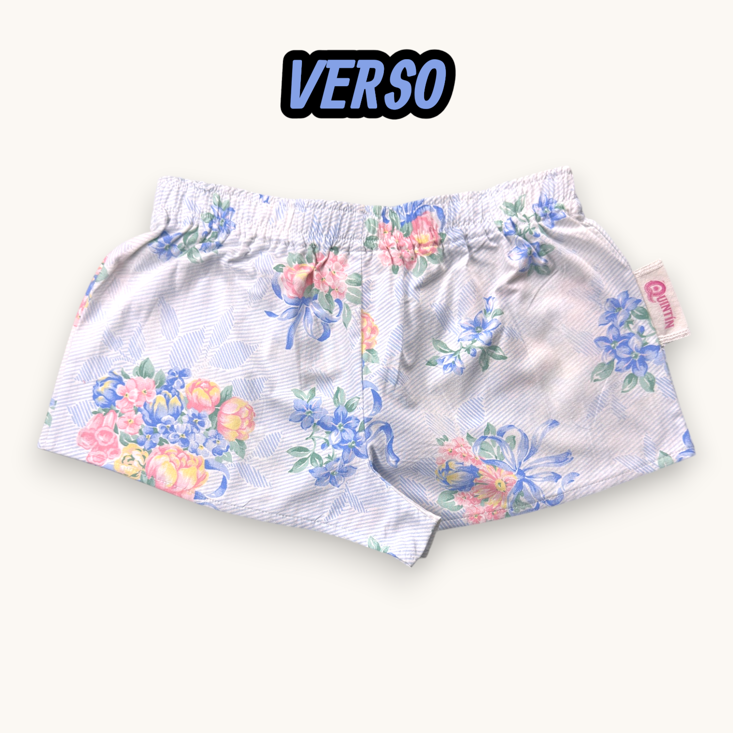 Mini-short Fleurs Pastel Bleues & Roses – Collection Fleurs – Quintín
