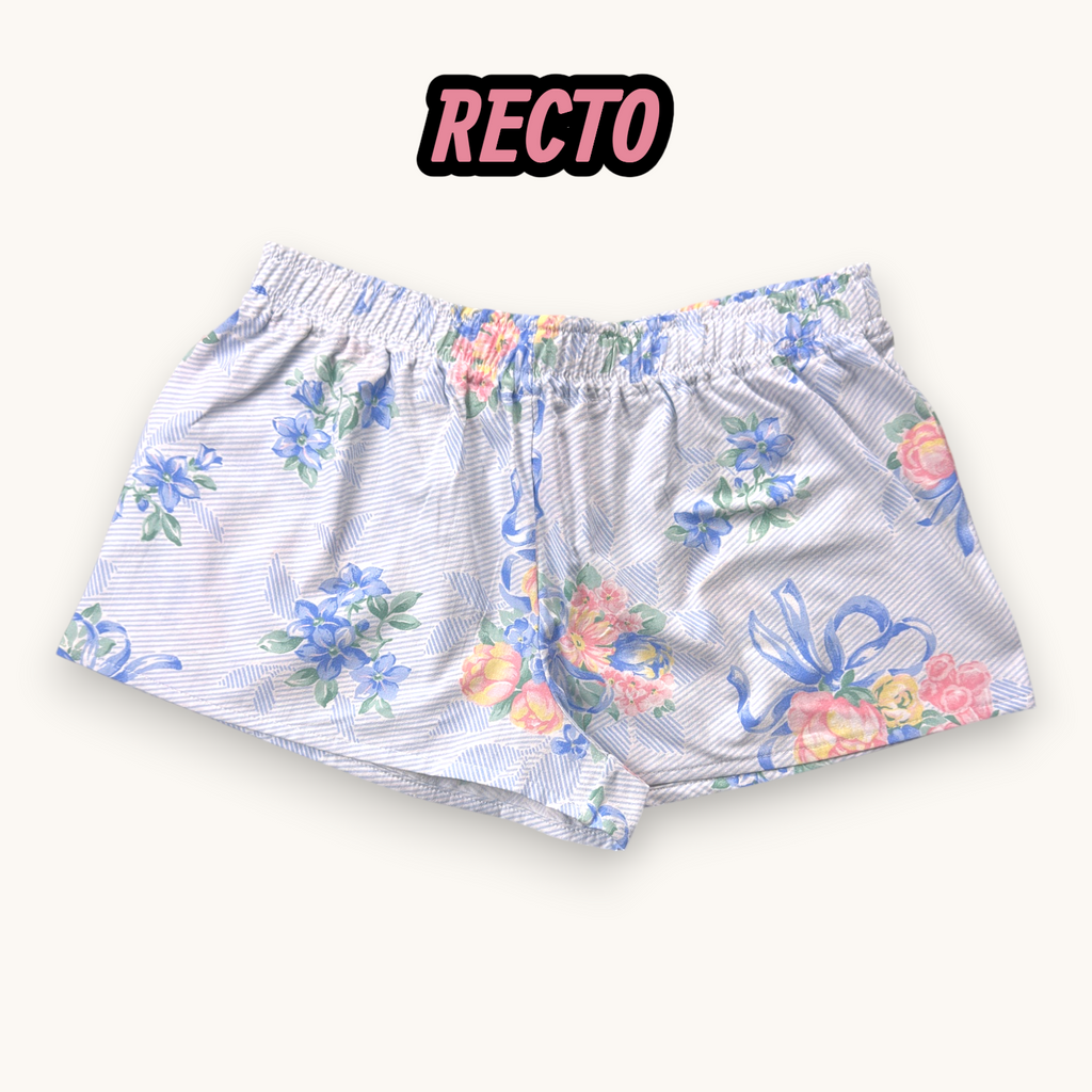 Mini-short Fleurs Pastel Bleues & Roses n°2 – Collection Fleurs – Quintín