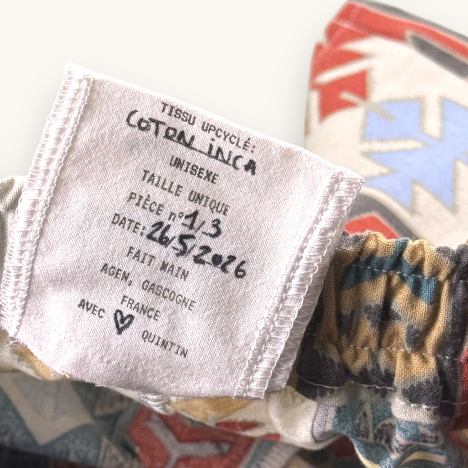 Mini-short Inca Vertical n°2 – Collection Géométrique – Quintín