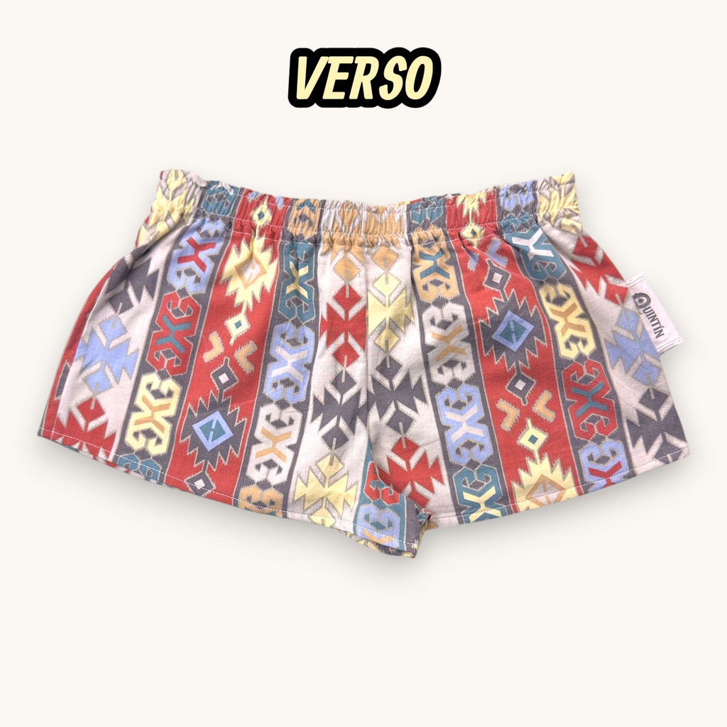 Mini-short Inca Vertical n°2 – Collection Géométrique – Quintín