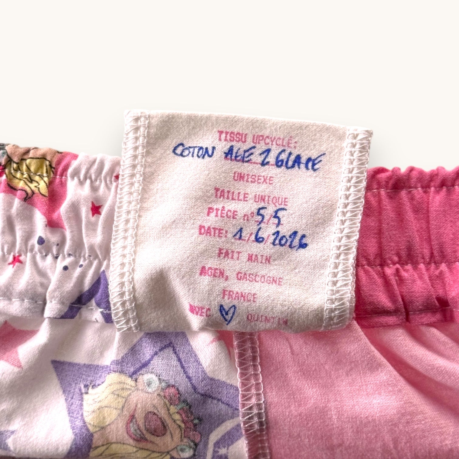 Mini short Âge 2 Glace Rose – Pop Culture & Rose Bonbon – Quintín