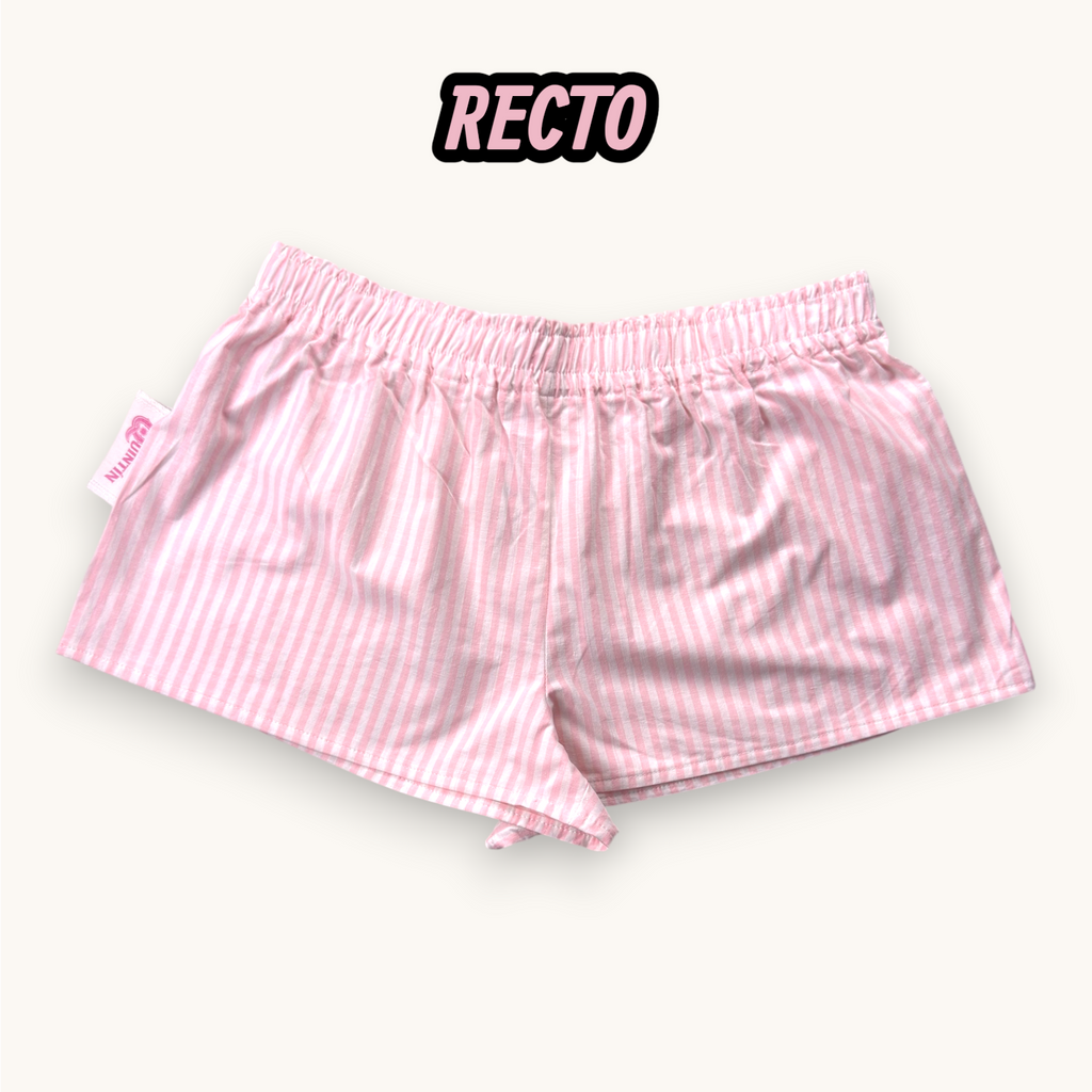 Mini-short Rayé Rose Vertical  – Collection Rayé & Rose Bonbon – Quintín