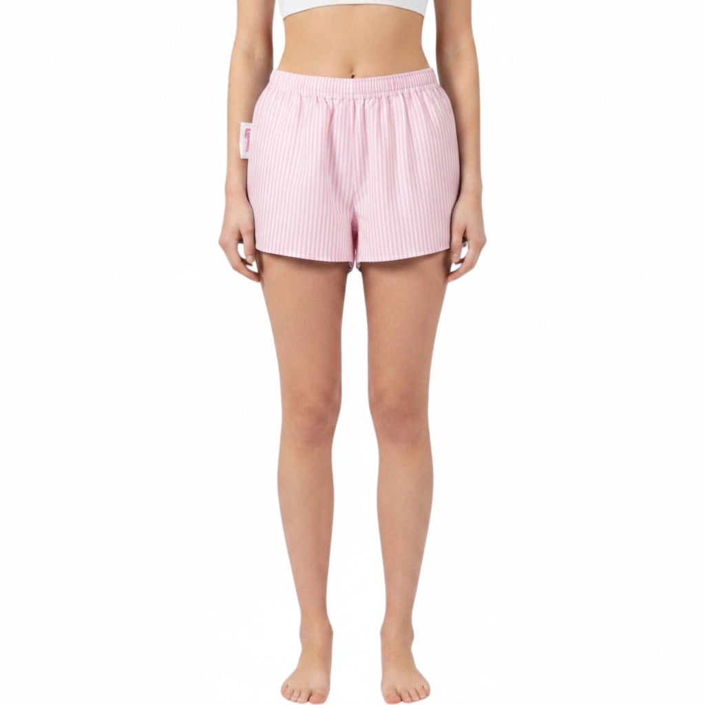 Mini-short Rayé Rose Vertical  – Collection Rayé & Rose Bonbon – Quintín