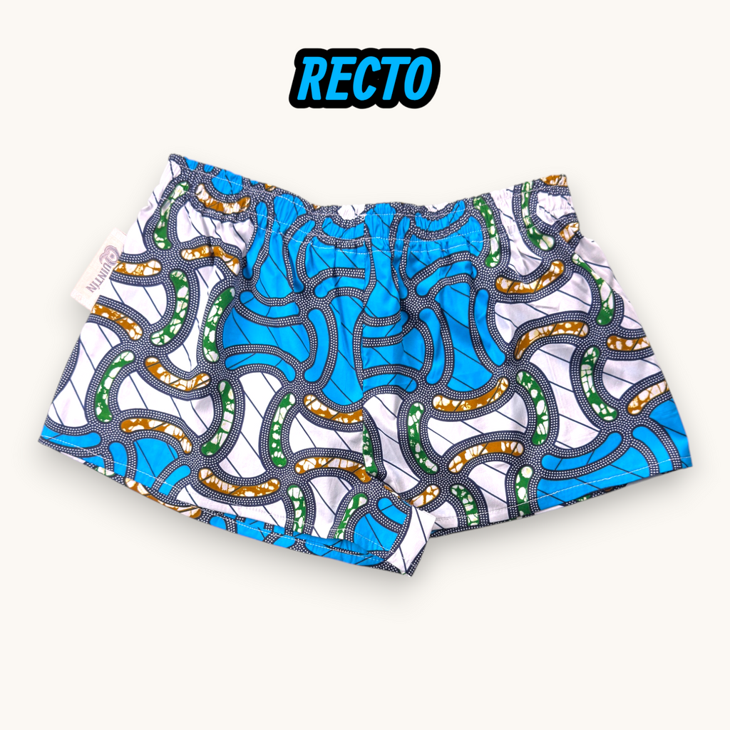 Mini-short Wax Bénin – Collection Géométrique – Quintín
