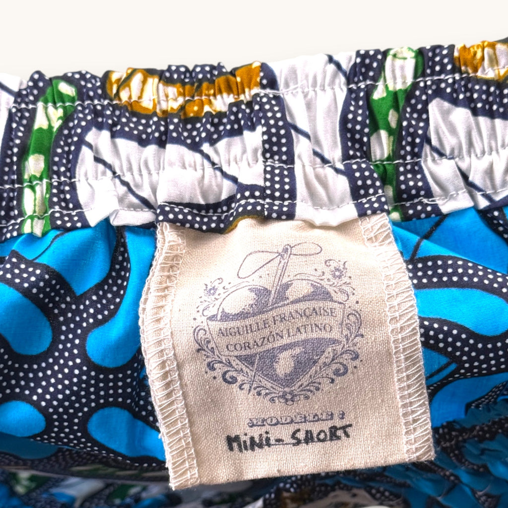 Mini-short Wax Bénin – Collection Géométrique – Quintín