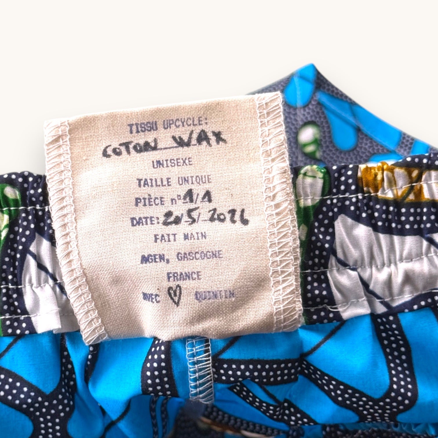 Mini-short Wax Bénin – Collection Géométrique – Quintín