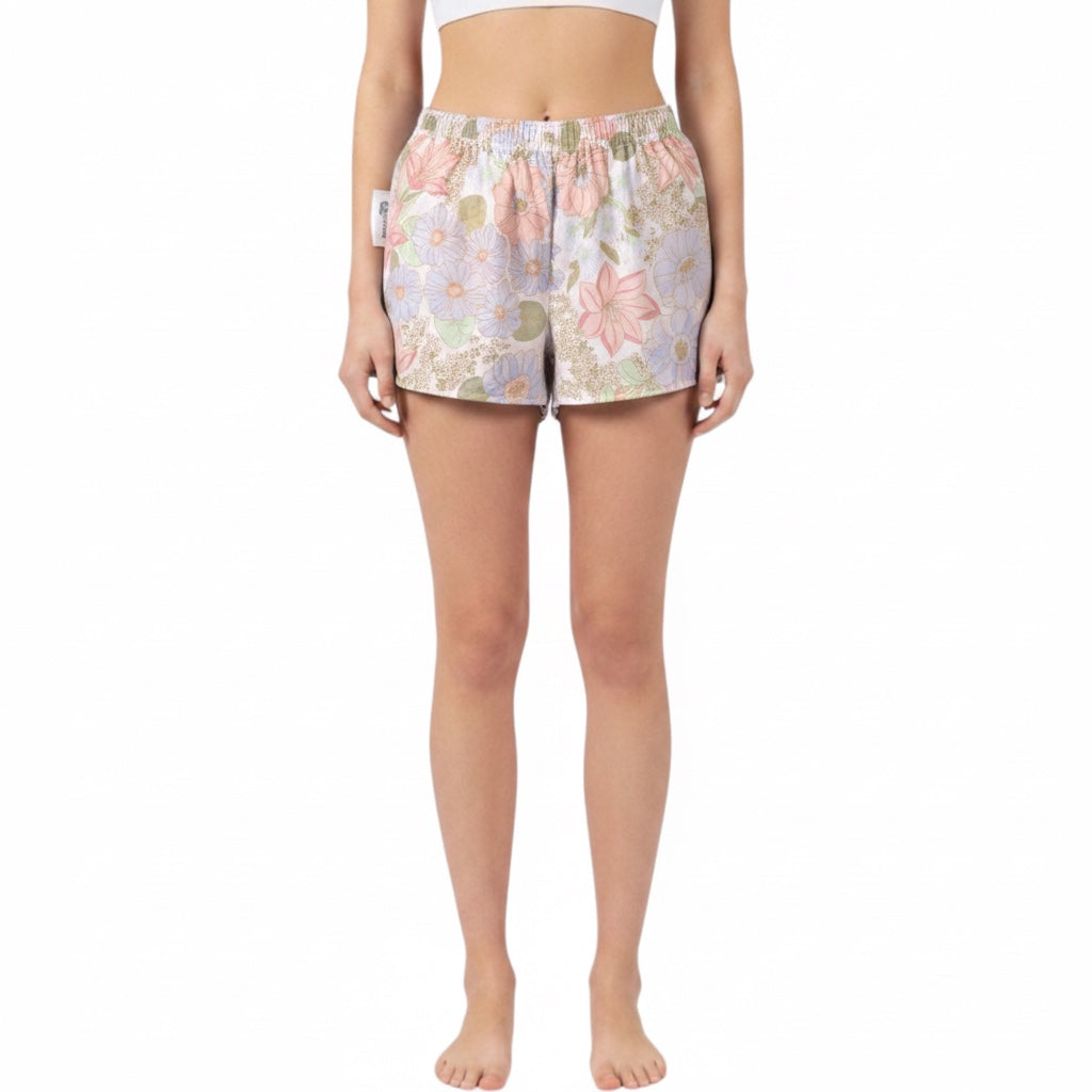 Mini-short Fleurs Pastel Années 70 – Collection Fleurs – Quintín
