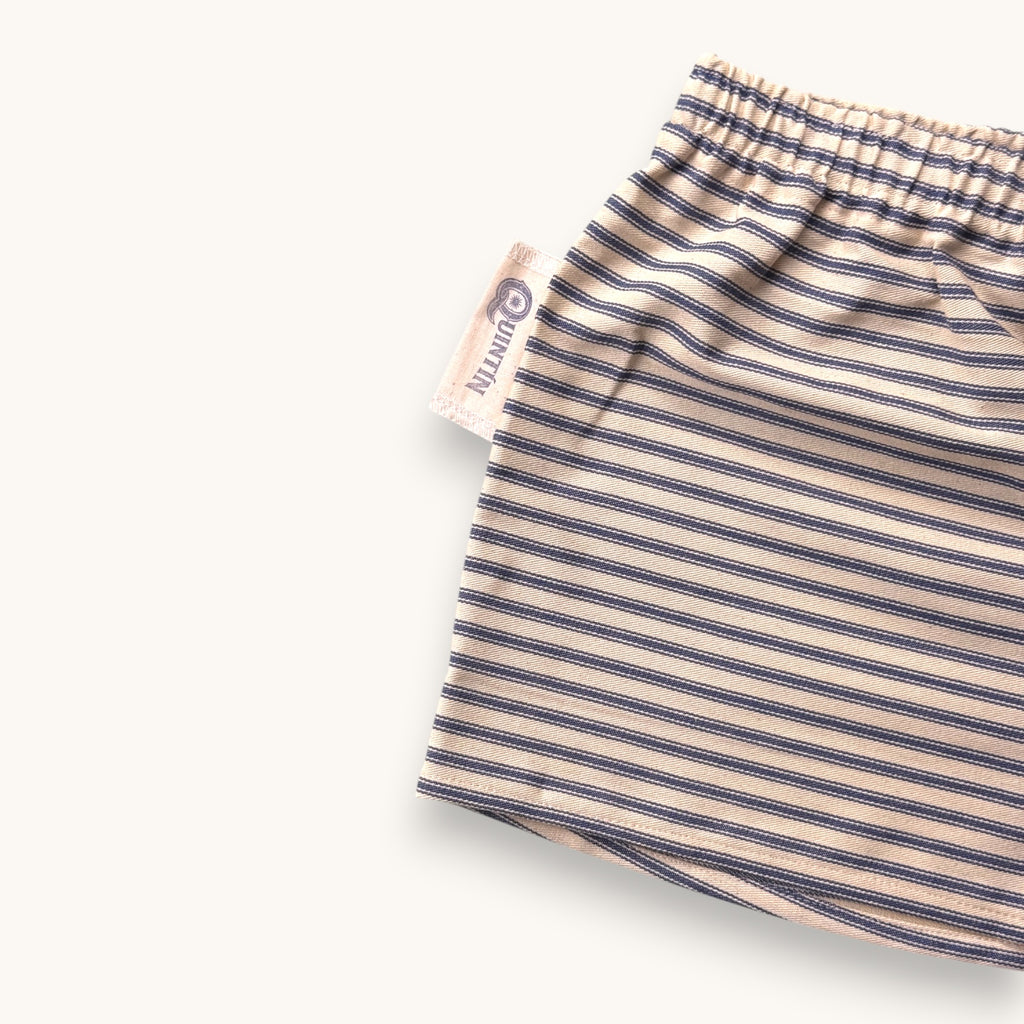 Mini-short Rayé Horizontal – Toile Basque Made in France – Collection Rayé – Quintín