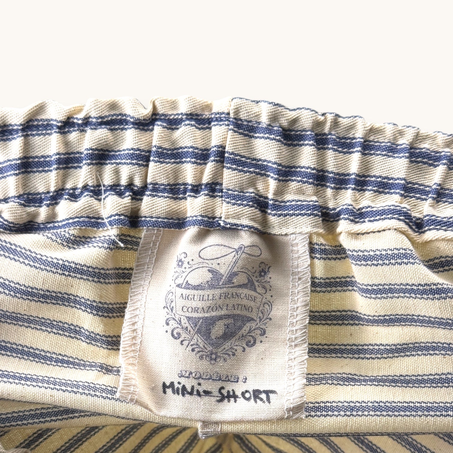 Mini-short Rayé Horizontal – Toile Basque Made in France – Collection Rayé – Quintín
