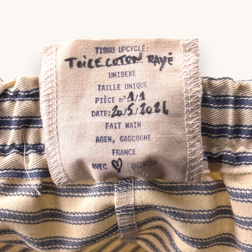 Mini-short Rayé Horizontal – Toile Basque Made in France – Collection Rayé – Quintín