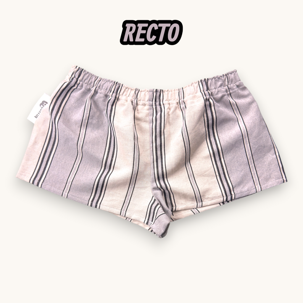Mini-short Rayé Vertical – Toile Basque Made in France – Collection Rayé – Quintín