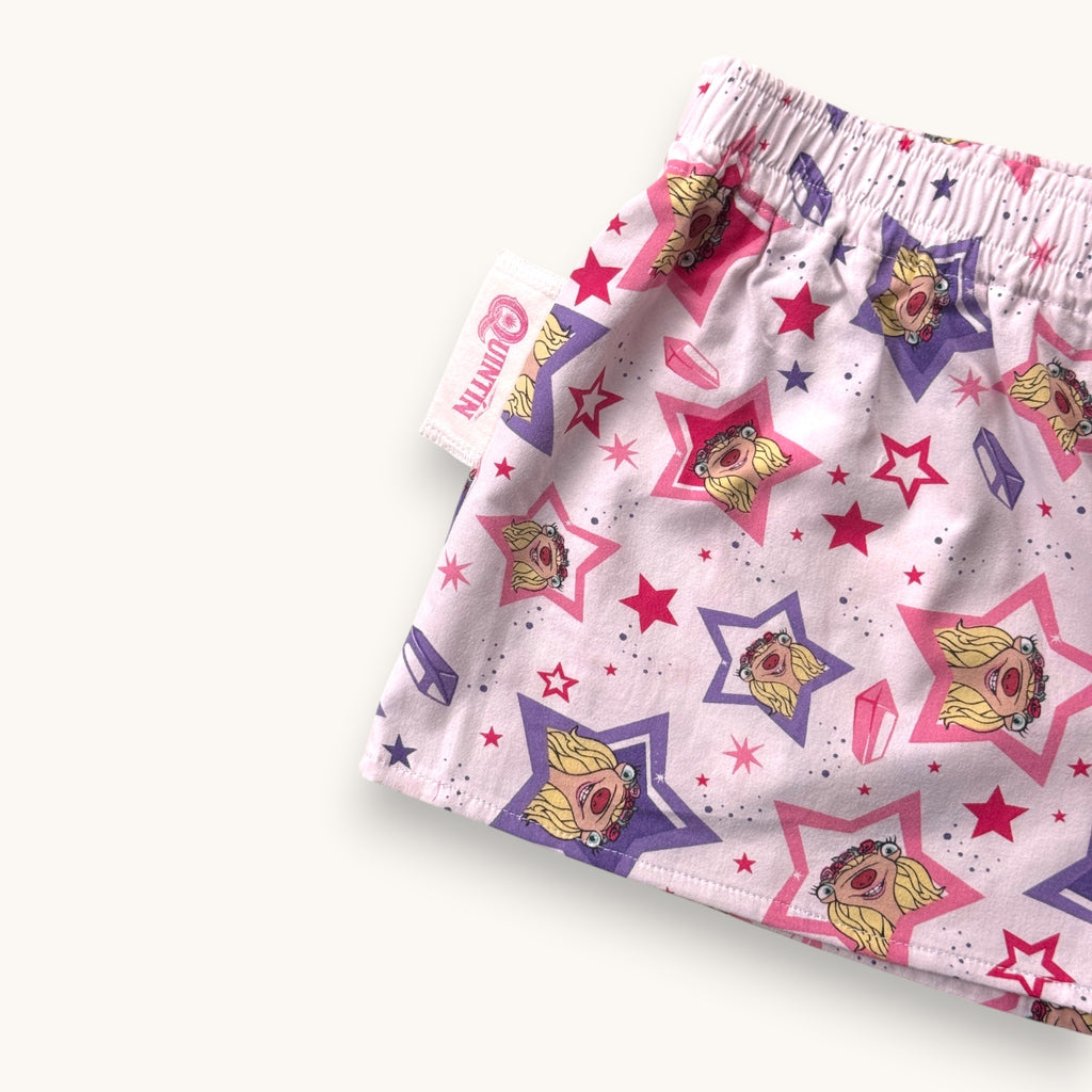 Mini-short Âge 2 Glace Rose n°3 – Pop Culture & Rose Bonbon – Quintín