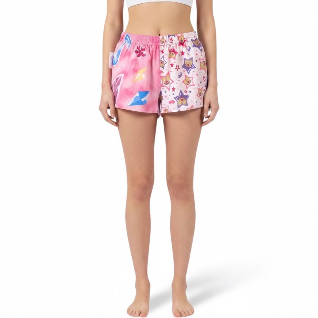 Mini-short Âge 2 Glace Rose n°2 – Pop Culture & Rose Bonbon – Quintín