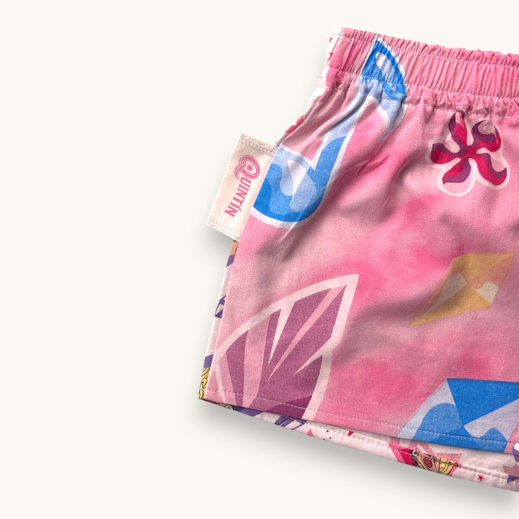 Mini-short Âge 2 Glace Rose n°2 – Pop Culture & Rose Bonbon – Quintín