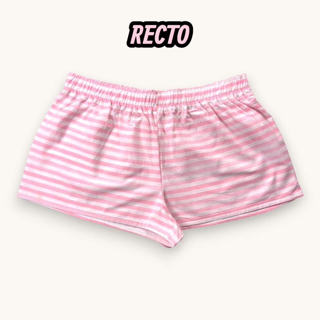 Mini-short Rayé Rose Horizontal  – Collection Rayé & Rose Bonbon – Quintín