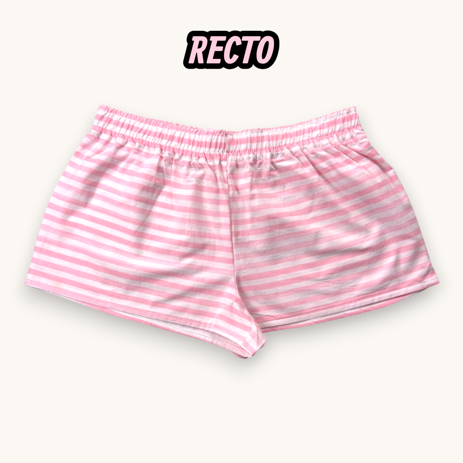 Mini-short Rayé Rose Horizontal  – Collection Rayé & Rose Bonbon – Quintín