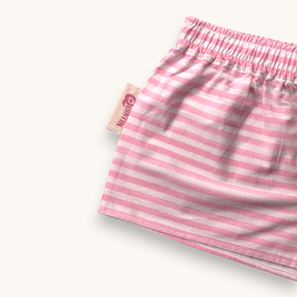 Mini-short Rayé Rose Horizontal  – Collection Rayé & Rose Bonbon – Quintín