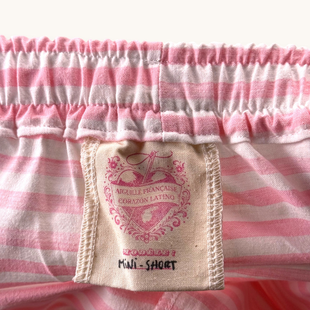 Mini-short Rayé Rose Horizontal  – Collection Rayé & Rose Bonbon – Quintín