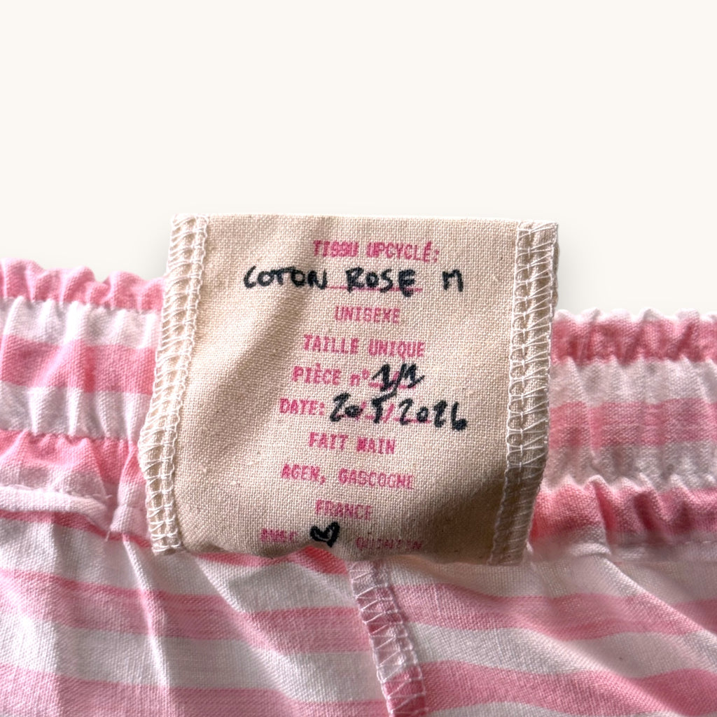 Mini-short Rayé Rose Horizontal  – Collection Rayé & Rose Bonbon – Quintín