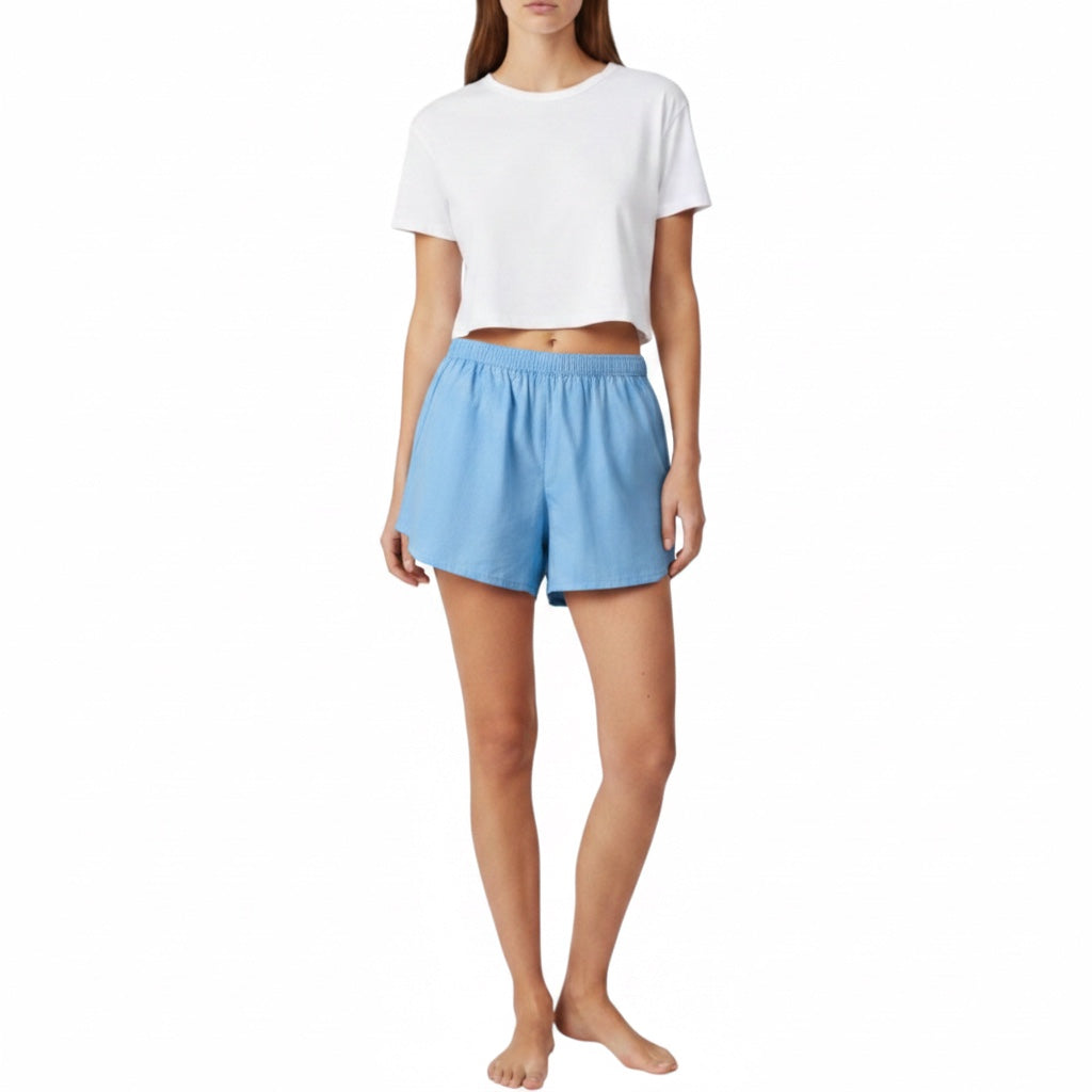 Short Parachute Bleu Piscine – Collection Couleurs Unies – Quintín