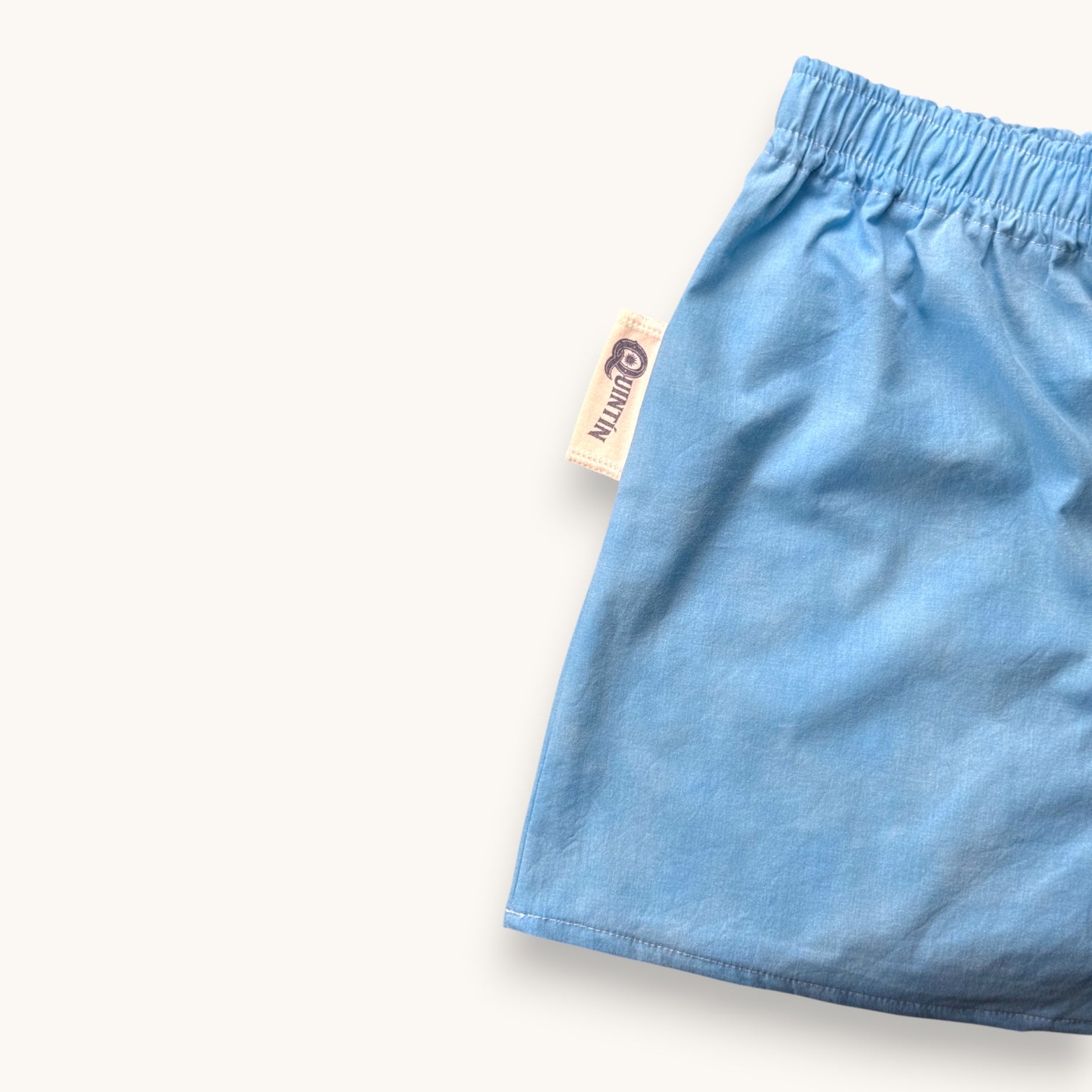 Short Parachute Bleu Piscine – Collection Couleurs Unies – Quintín