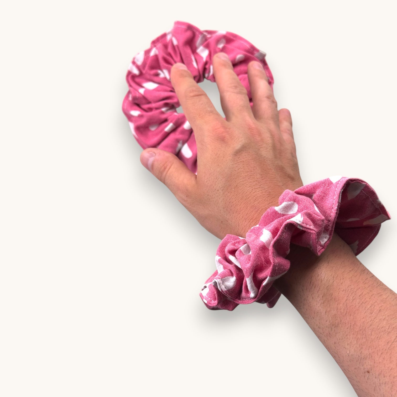 Maxi-Chouchou Rose Pinceau Vintage fait main upcyclé – Quintín