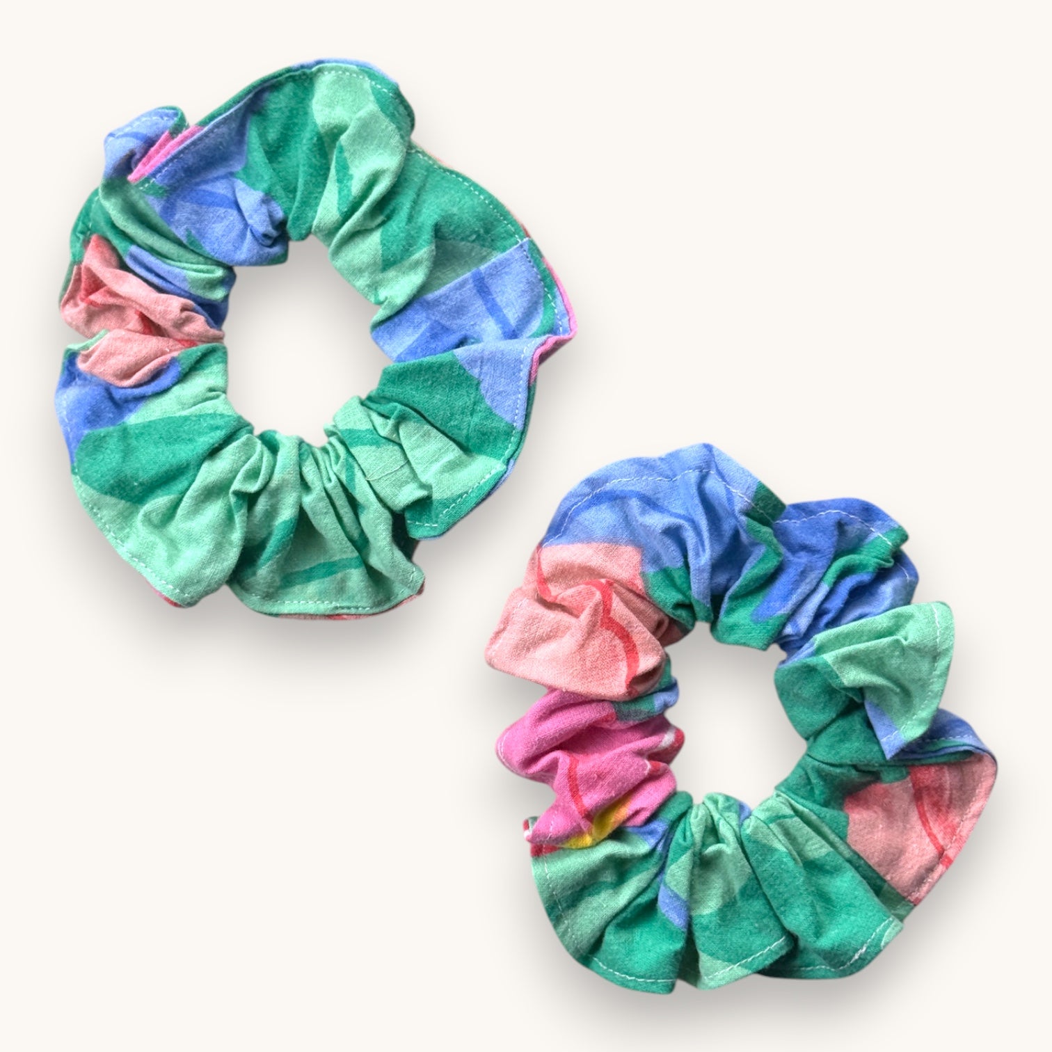 Maxi-Chouchou Tulipes Pastel fait main upcyclé – Quintín