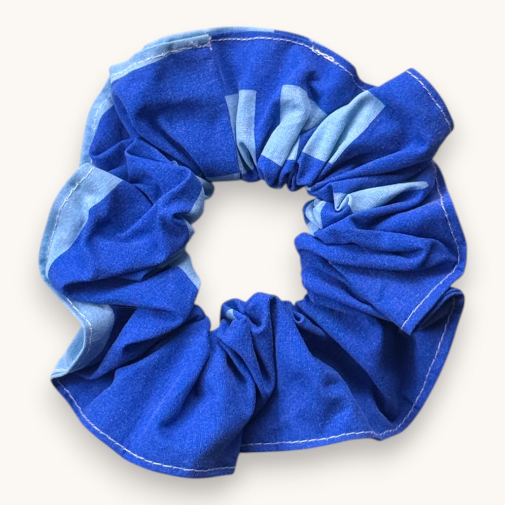 Maxi-Chouchou Bleu Cobalt Graphique fait main upcyclé – Quintín