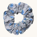 Maxi-Chouchou Block Print Bleu Bohème fait main upcyclé – Quintín
