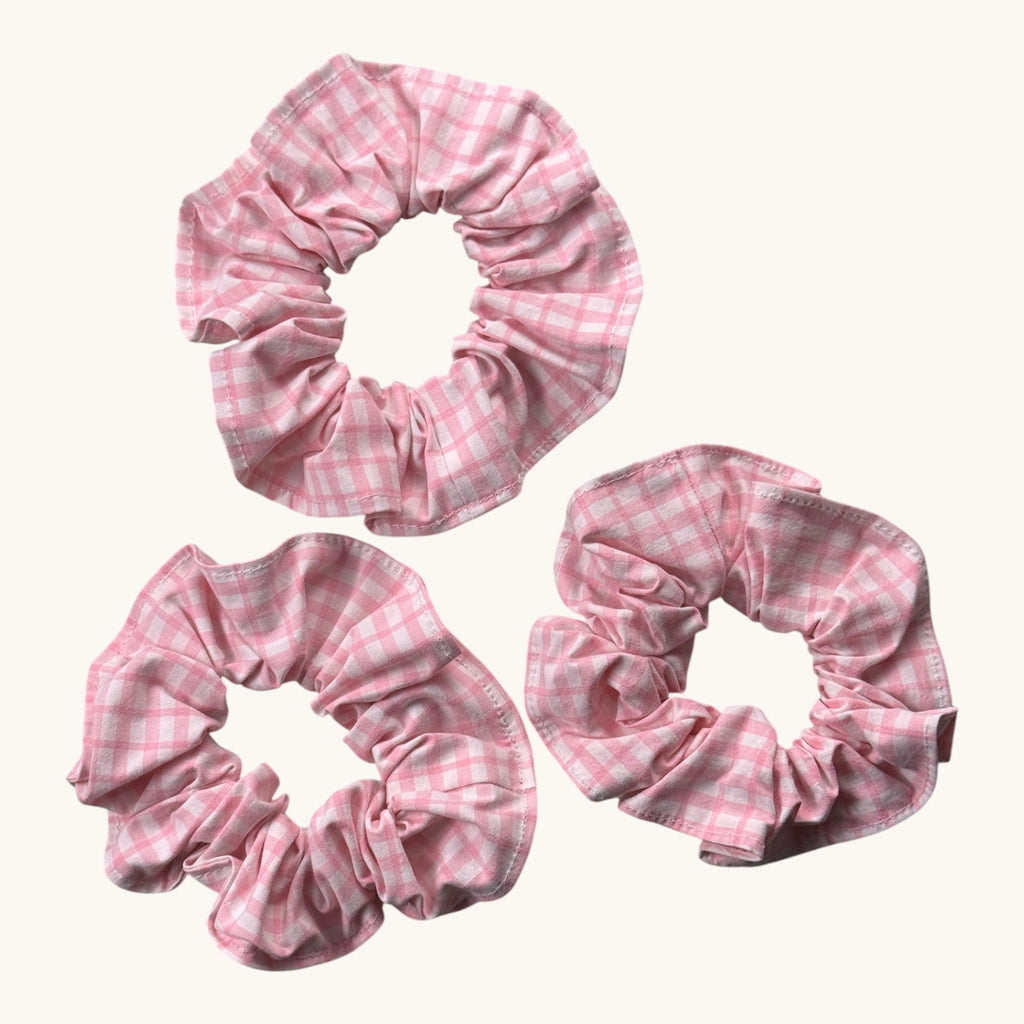 Maxi-Chouchou Vichy Rose Grand Carreaux fait main upcyclé – Quintín