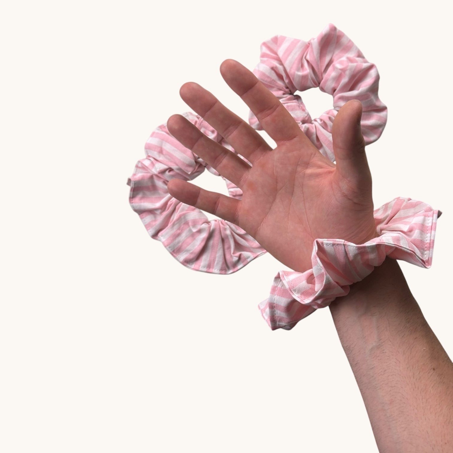 Maxi-Chouchou Rayé Rose fait main upcyclé – Quintín