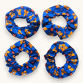 Chouchou Graphique Bleu & Orange fait main upcyclé – Quintín