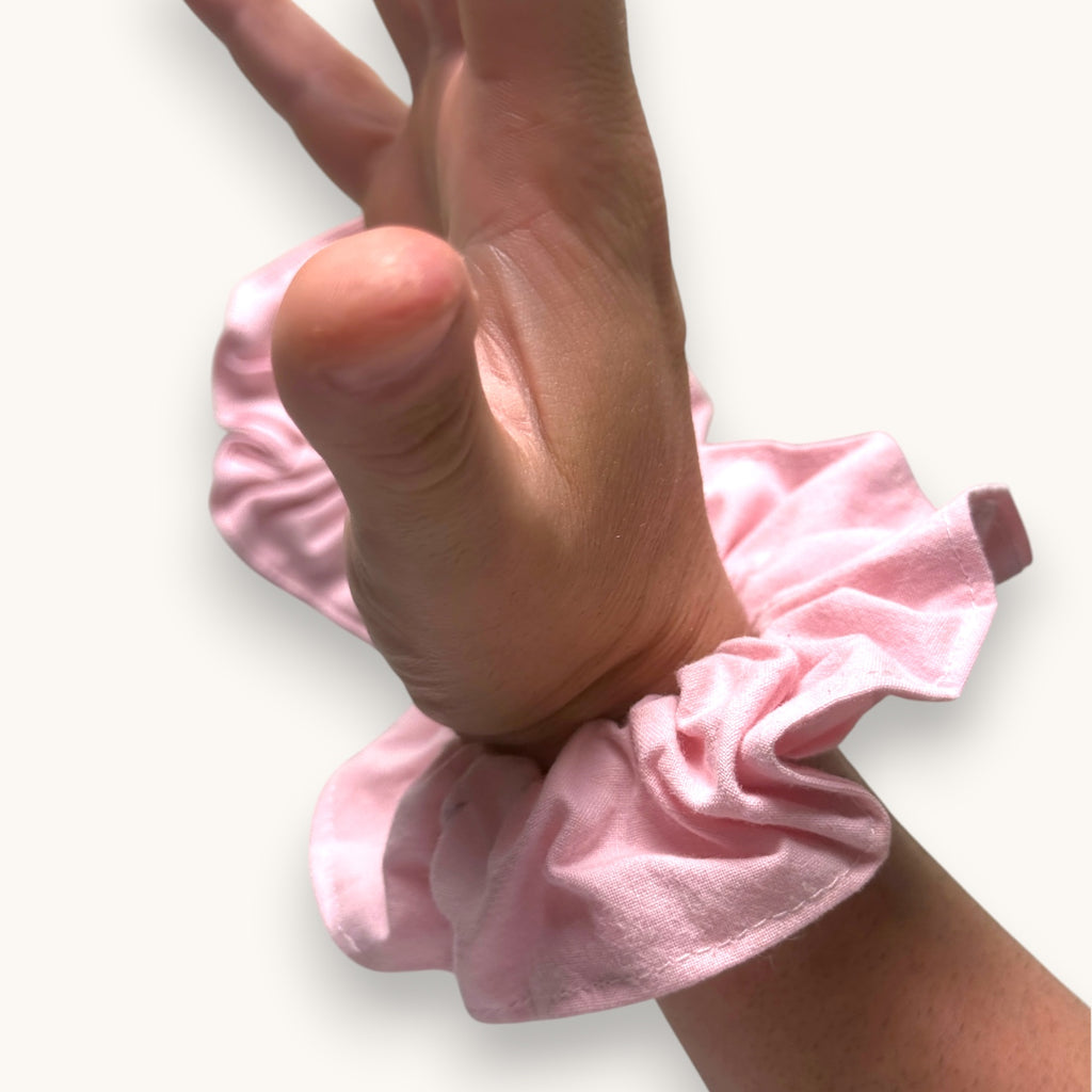 Chouchou Rose Poudré fait main upcyclé – Quintín