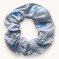 Chouchou Fleuri Bleu fait main upcyclé – Quintín