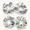 Chouchou Fleurs Bleues fait main upcyclé – Quintín