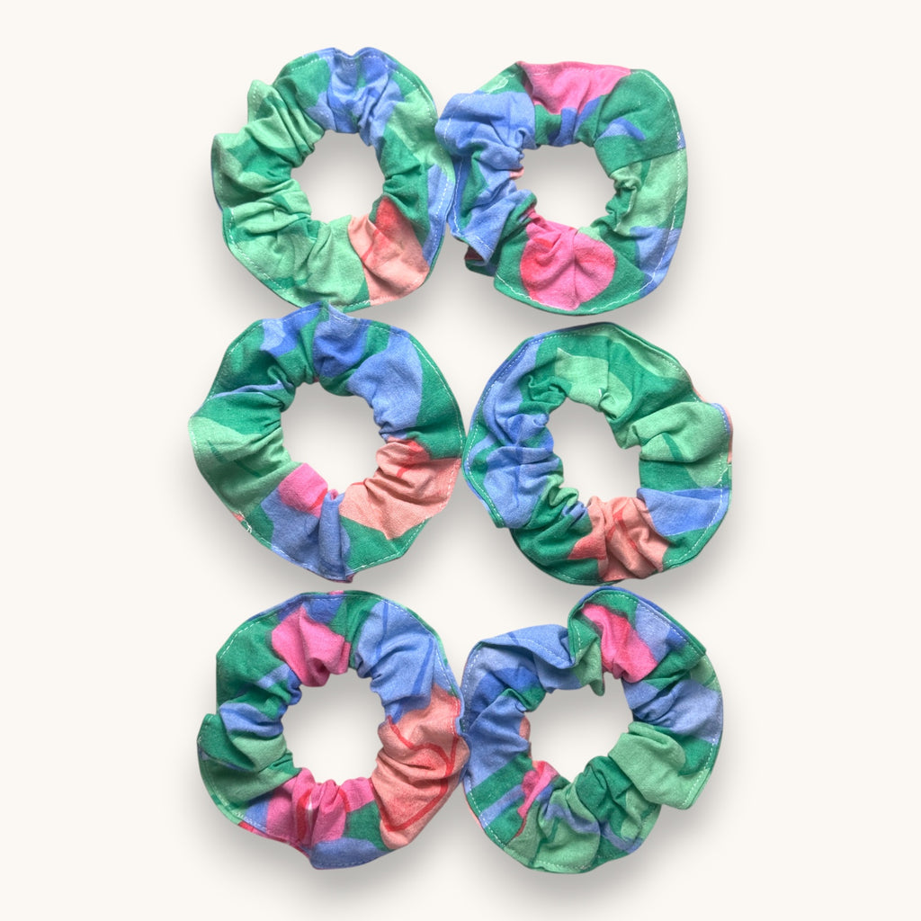 Chouchou Fleurs Aquarelle fait main upcyclé – Quintín