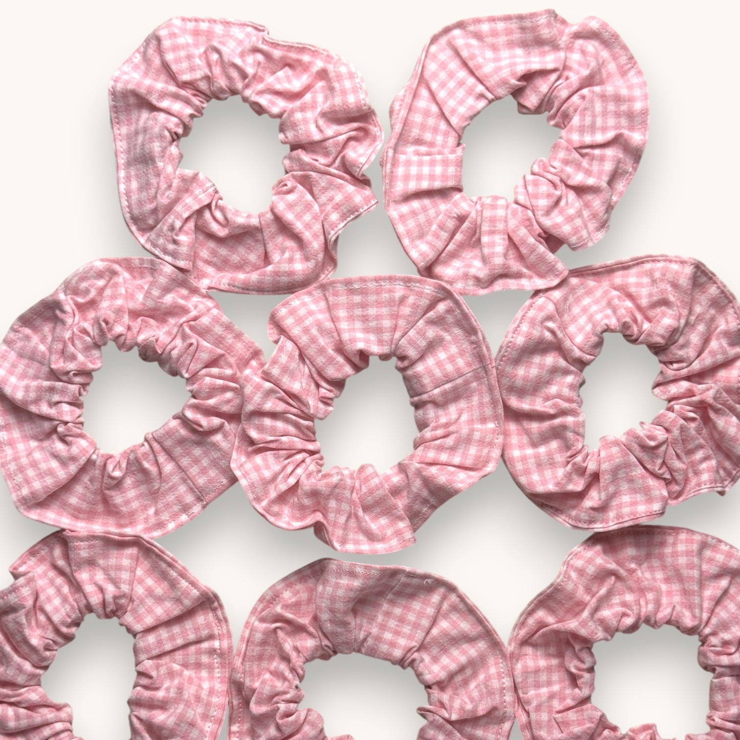 Chouchou Vichy Rose Bardot fait main upcyclé – Quintín